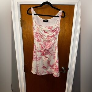 Cider Pink and Cream Patterned Dress